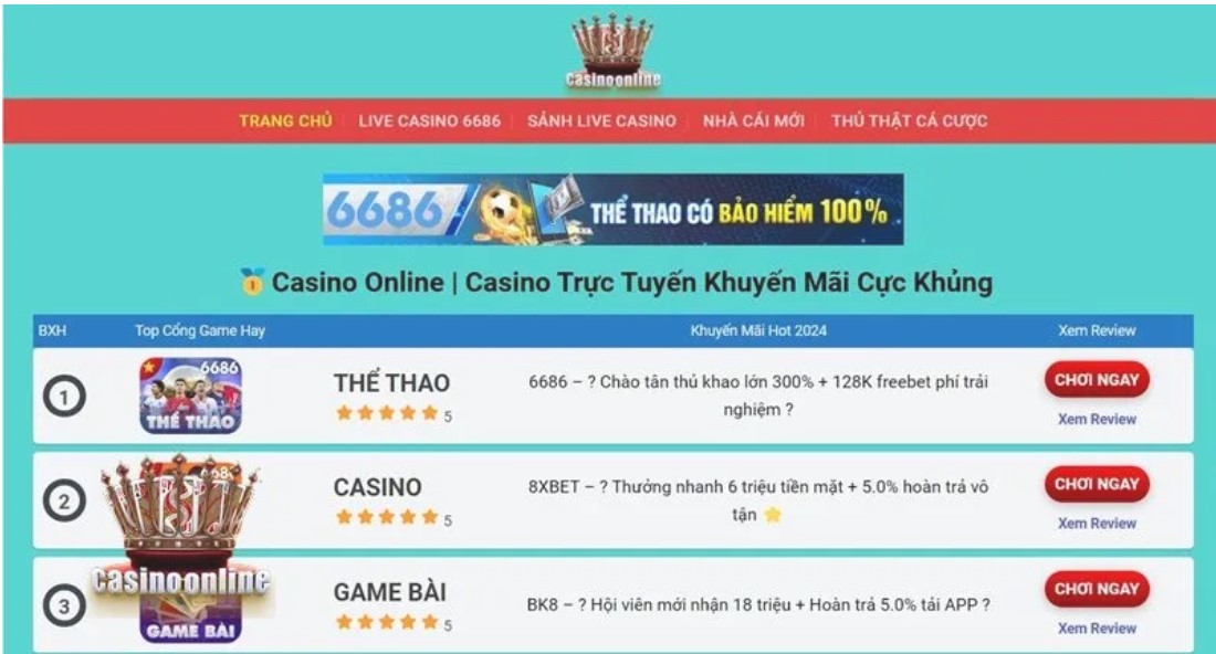 Casino Online - Chuyên trang review nhà cái uy tín, cập nhật kiến thức hay